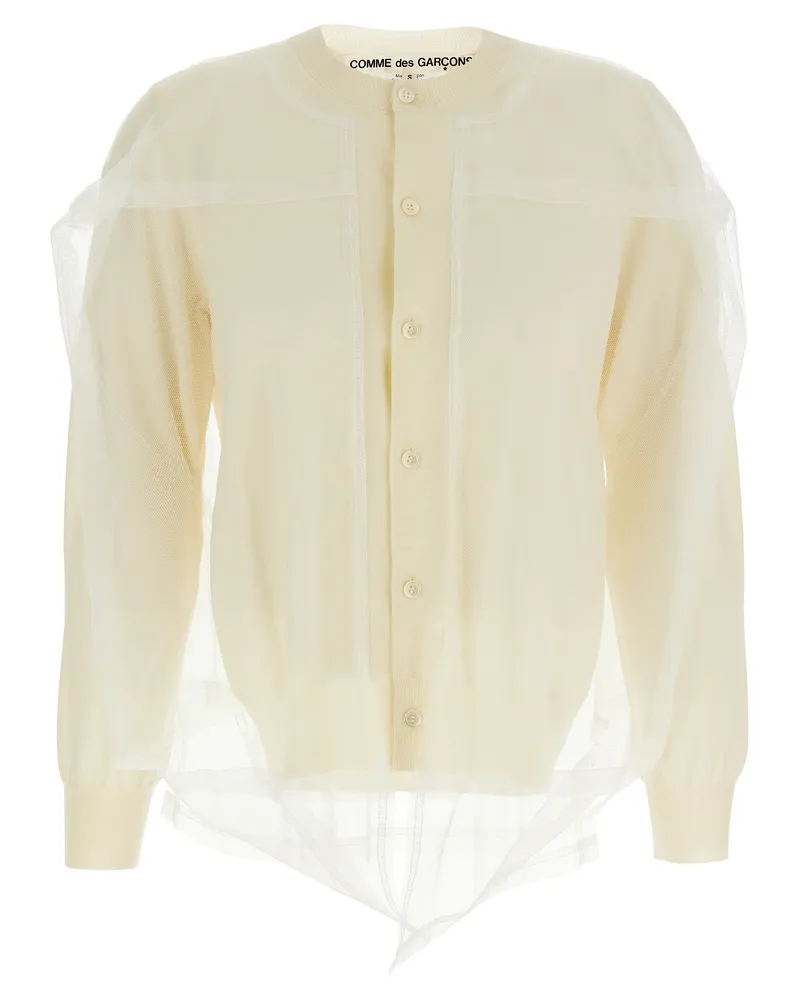 Comme des Garçons Tulle Cardigan White