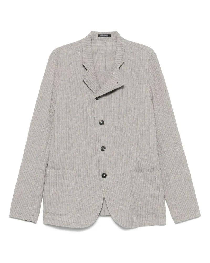 Emporio Armani Wolle Single Breasted Blazerjacke Beige