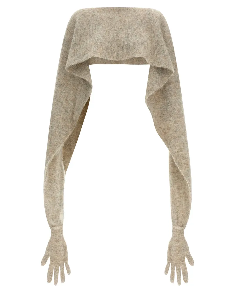 Moschino Glove Cape Gray