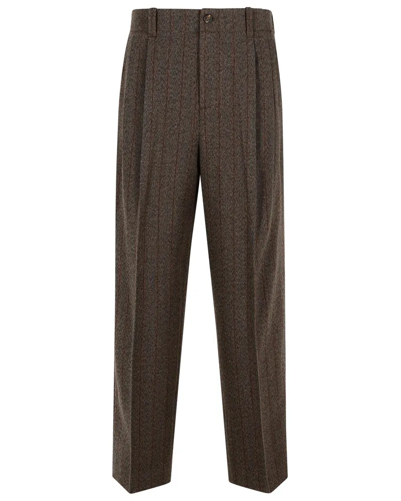 Golden Goose Braune Jungfrau Wollhose Brown