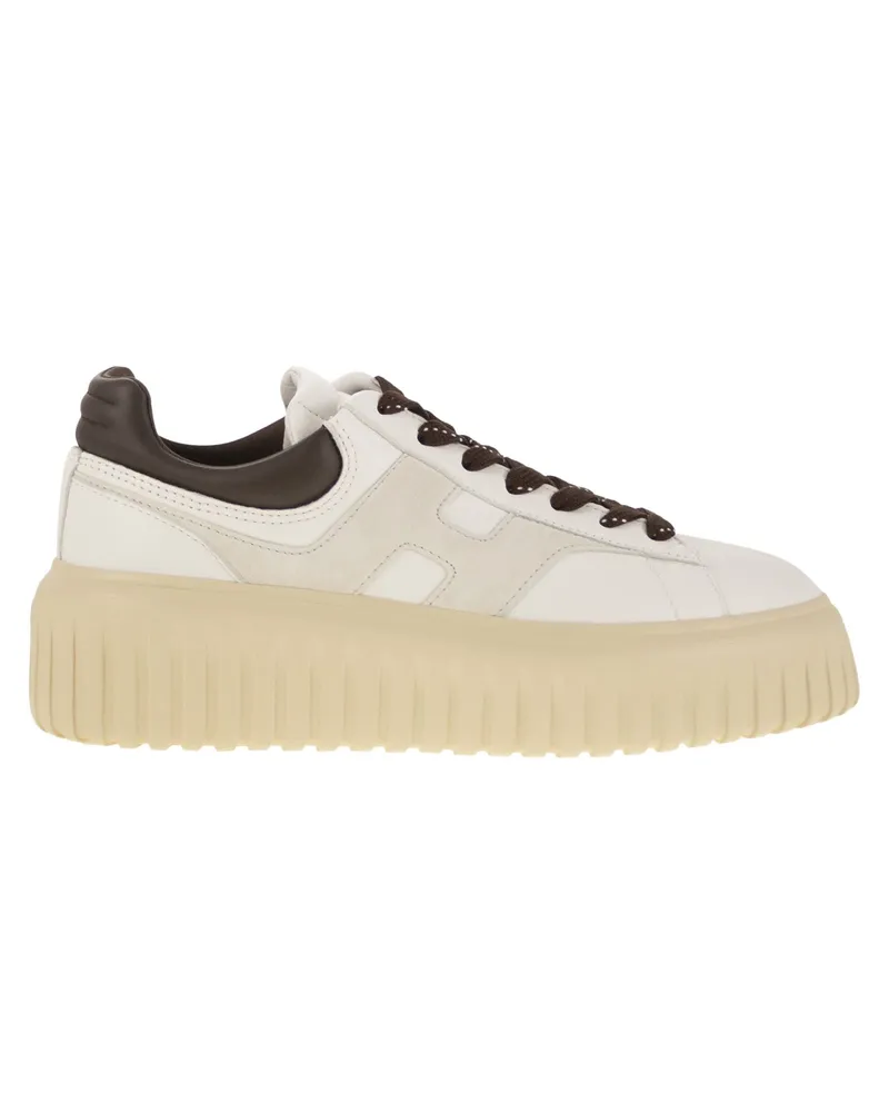 Hogan H Stripes Leder Trainer White