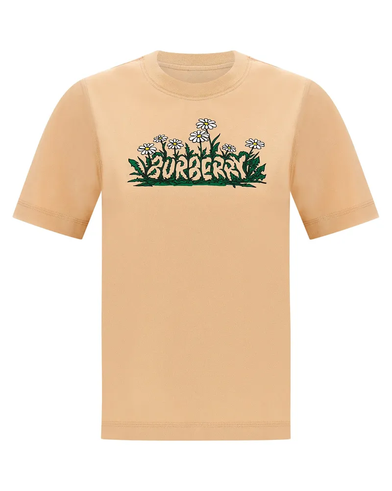 Burberry bedrucktes T -Shirt Pink