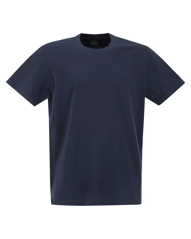 Paul & Shark Kleidungsstück gefärbt Baumwolltrikot -T -Shirt Blau