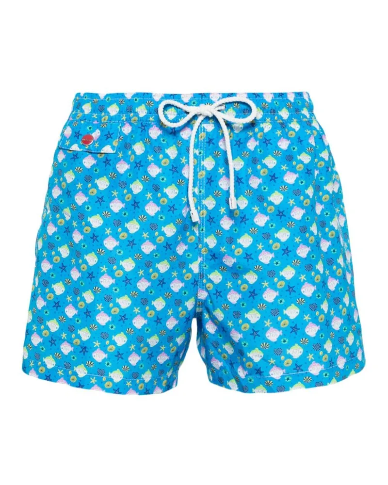 Kiton gedruckte Schwimmshorts Clear