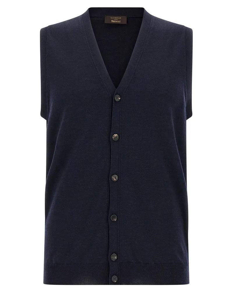 Zanone Flexwool Weste Blue