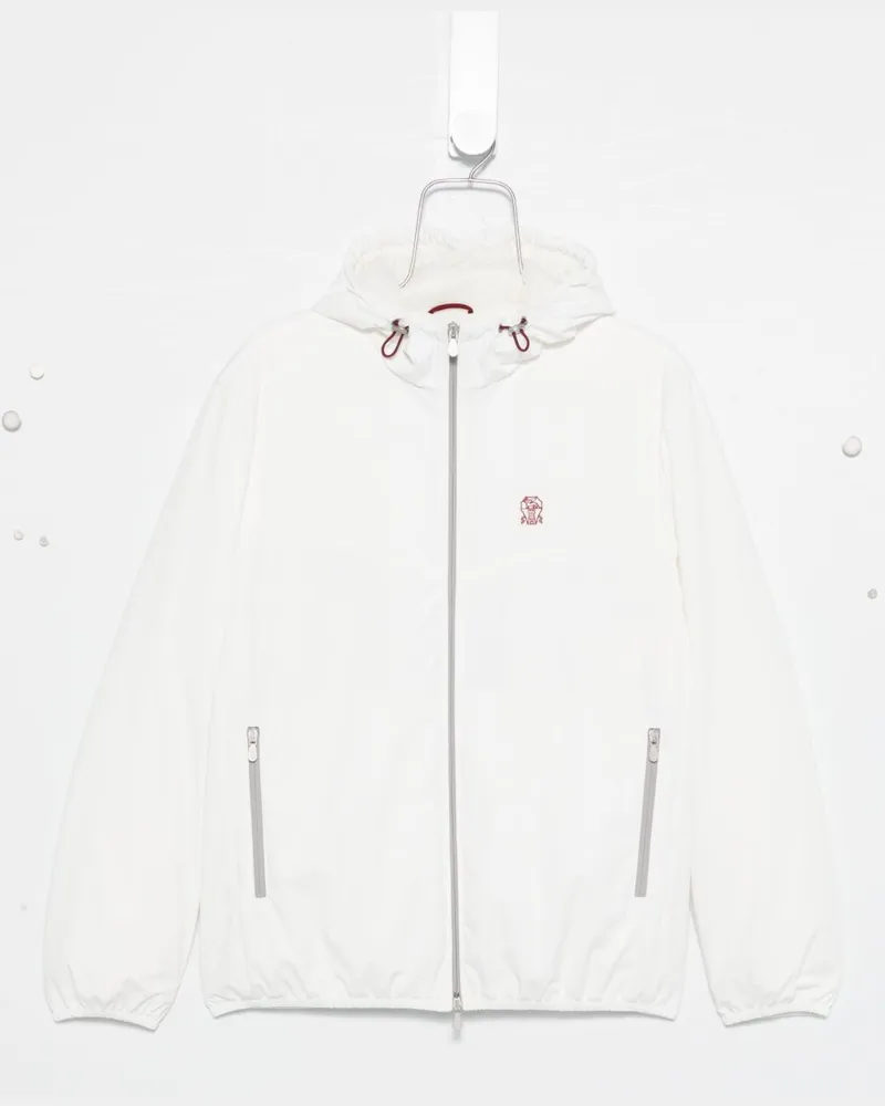 Brunello Cucinelli Nylon Blouson Jacke White