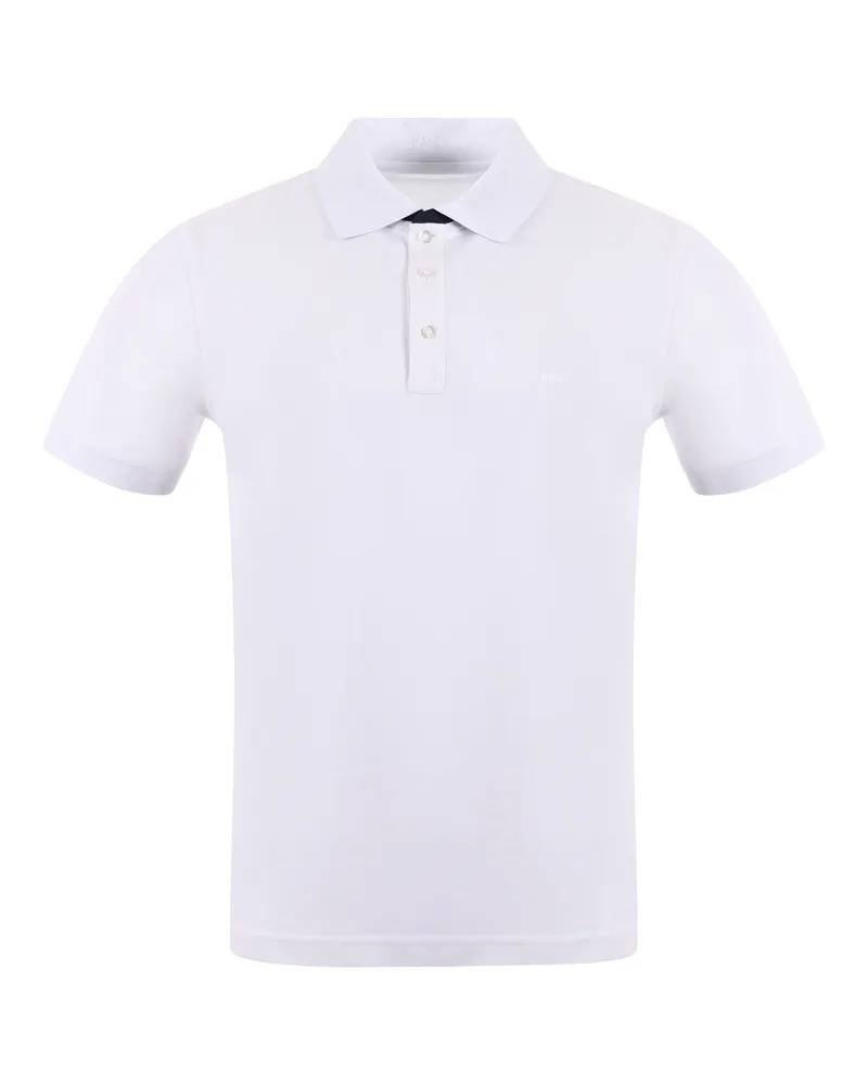 Fay Polo in Stretch Piquet White