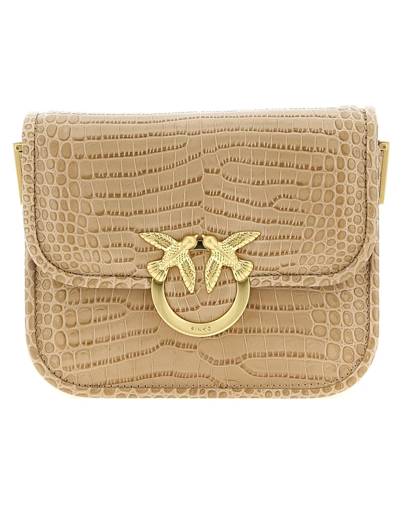 Pinko Love Bag Box' Mini -Umhängetasche Beige