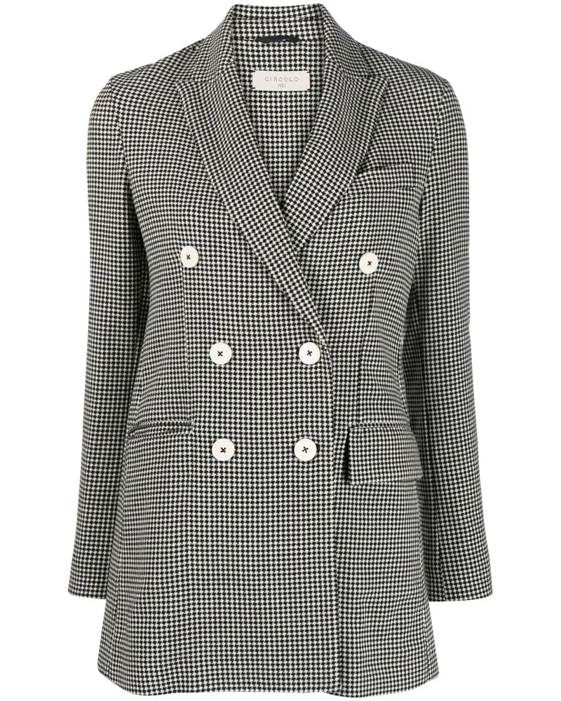 CIRCOLO 1901 Pied de Poul Doppelbrustjacke Black