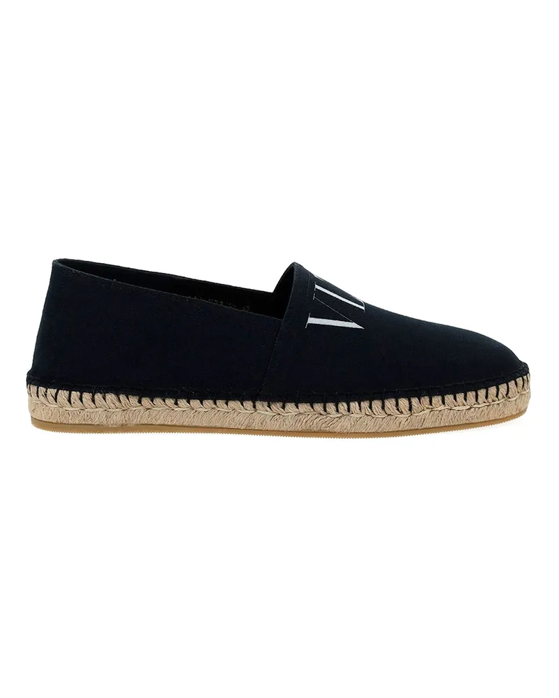 Valentino Garavani Valentino Garavani Canvas Logo Espadrillas Black