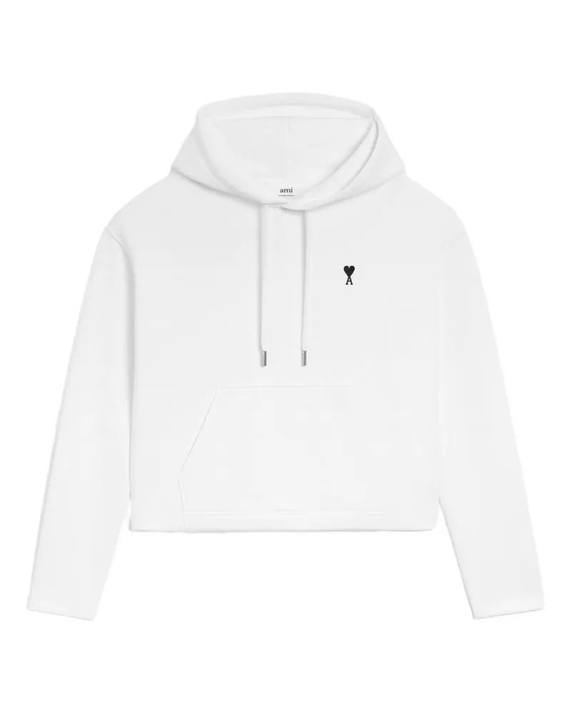 AMI Paris Ami de Coeur Baumwollhodie White