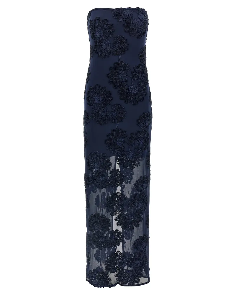 ROTATE Birger Christensen Dreh Birger Christensen '3 D Mesh Maxi' Kleid Blue