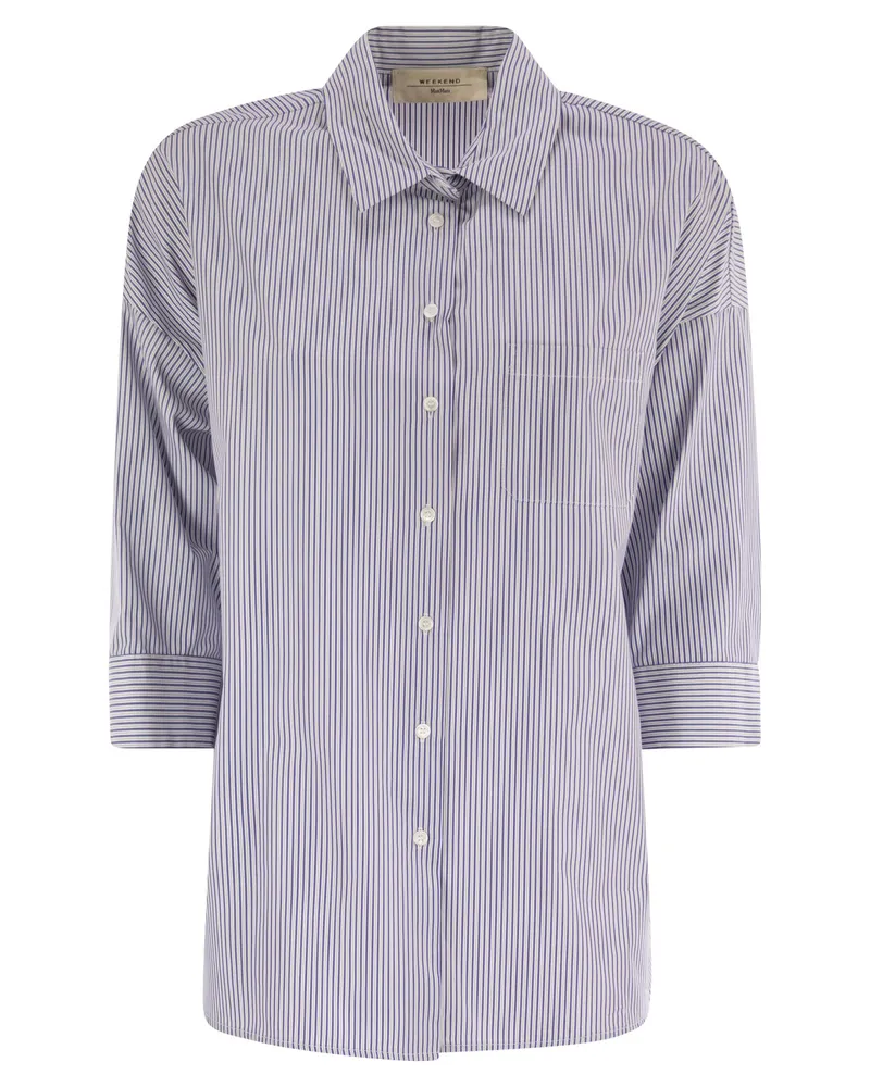 Max Mara Wochenende Max Mara Giralda weiches Popel -Shirt Blue