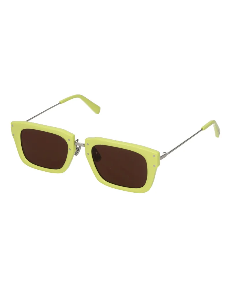 Jacquemus Damens Sonnenbrille Acetat Gelb/Silber -