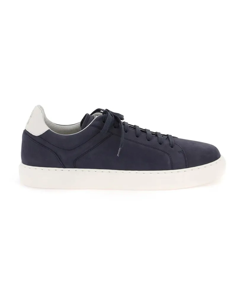 Brunello Cucinelli Nubuck Sneakers Blue
