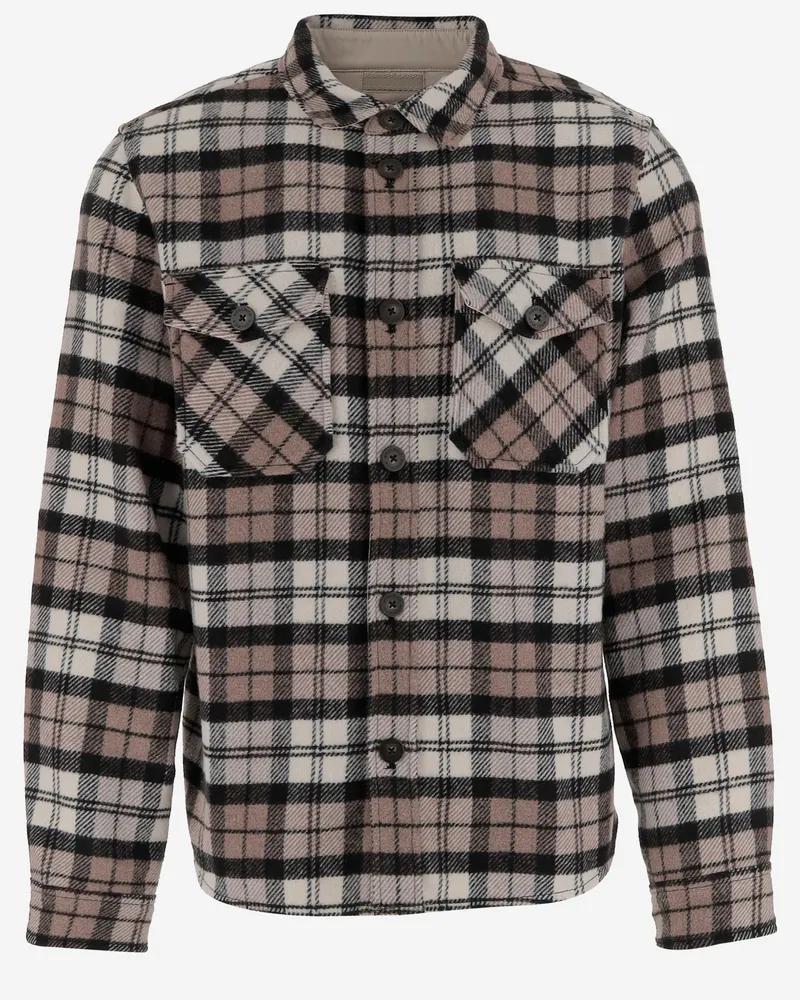 Woolrich Wollmischhemd mit Scheckmuster Red