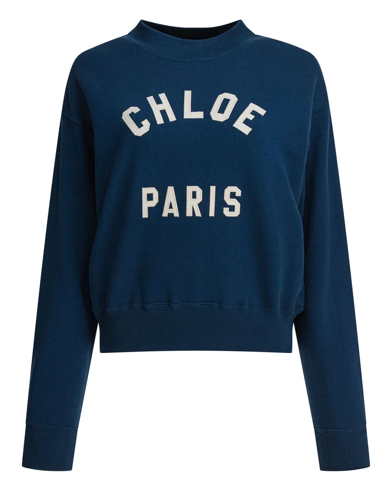 Chloé Sweatshirt mit Logo Blue