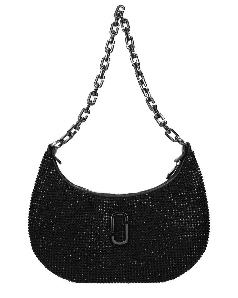 Marc Jacobs Damens Umhängetasche mit Strasssteinen Schwarz -