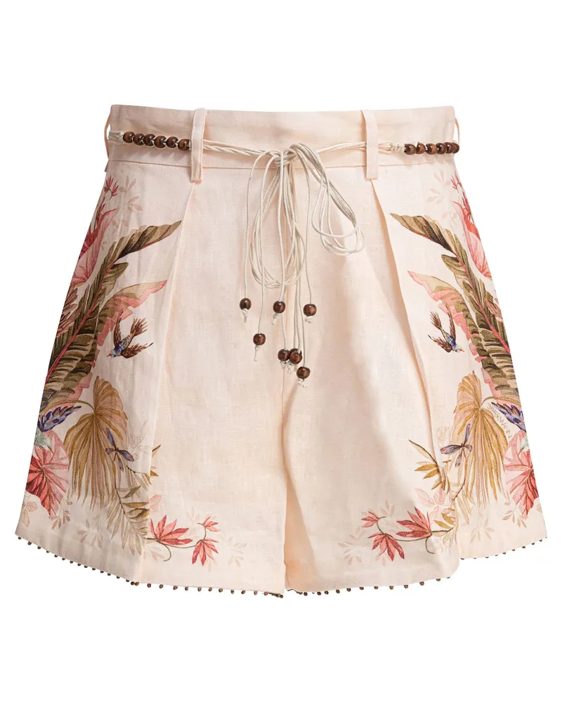 Zimmermann Leinenshorts „Ascension Pink