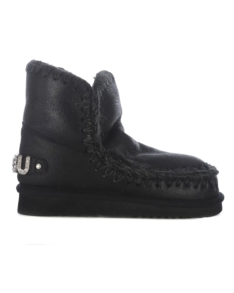 Mou Knöchelstiefel "Eskimo18" aus echtem Schaffell Black