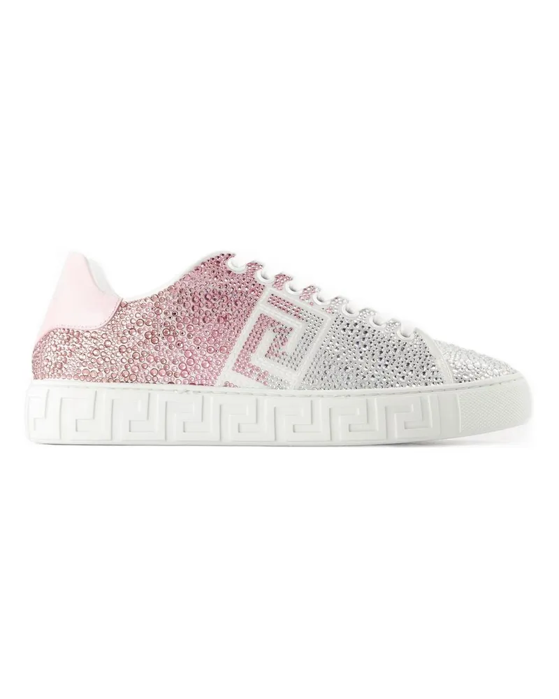 Versace Turnschuhe  Leder weiß White
