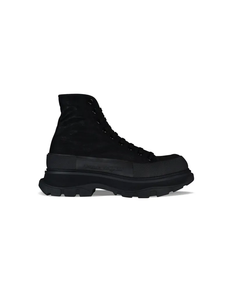 Alexander McQueen Alexander MC Queen Sneakers treten Slick auf Black