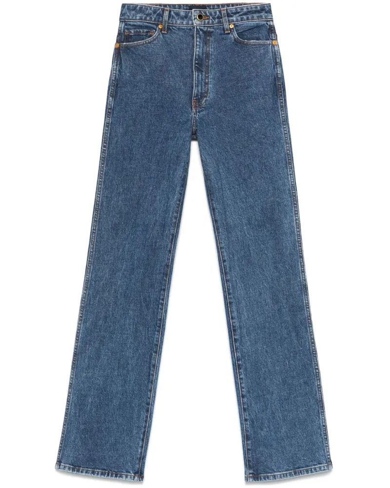 KHAITE Danielle Denim-Baumwolljeans Blue
