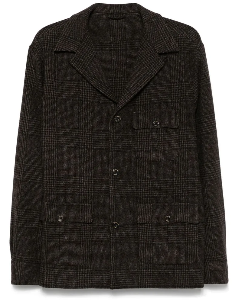 Finamore 1925 Wolle Single Breasted Jacke Brown