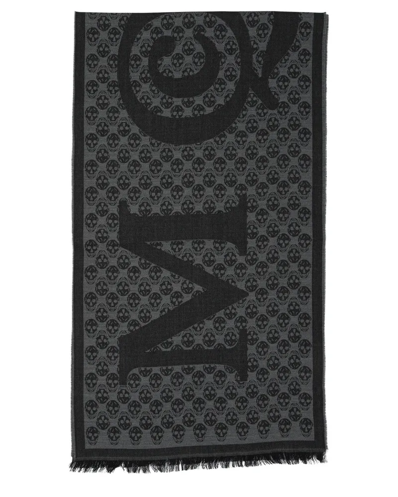 Alexander McQueen Schal Multi Logo 35X190 Grey