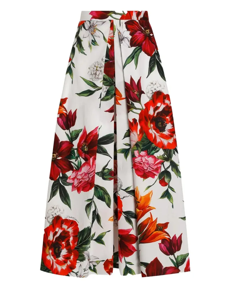 Dolce & Gabbana Floral Print Midi Rock Ha5pb