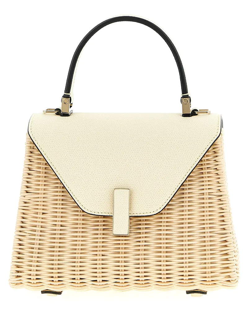 Valextra Mini-Handtasche „Iside Vimini Beige