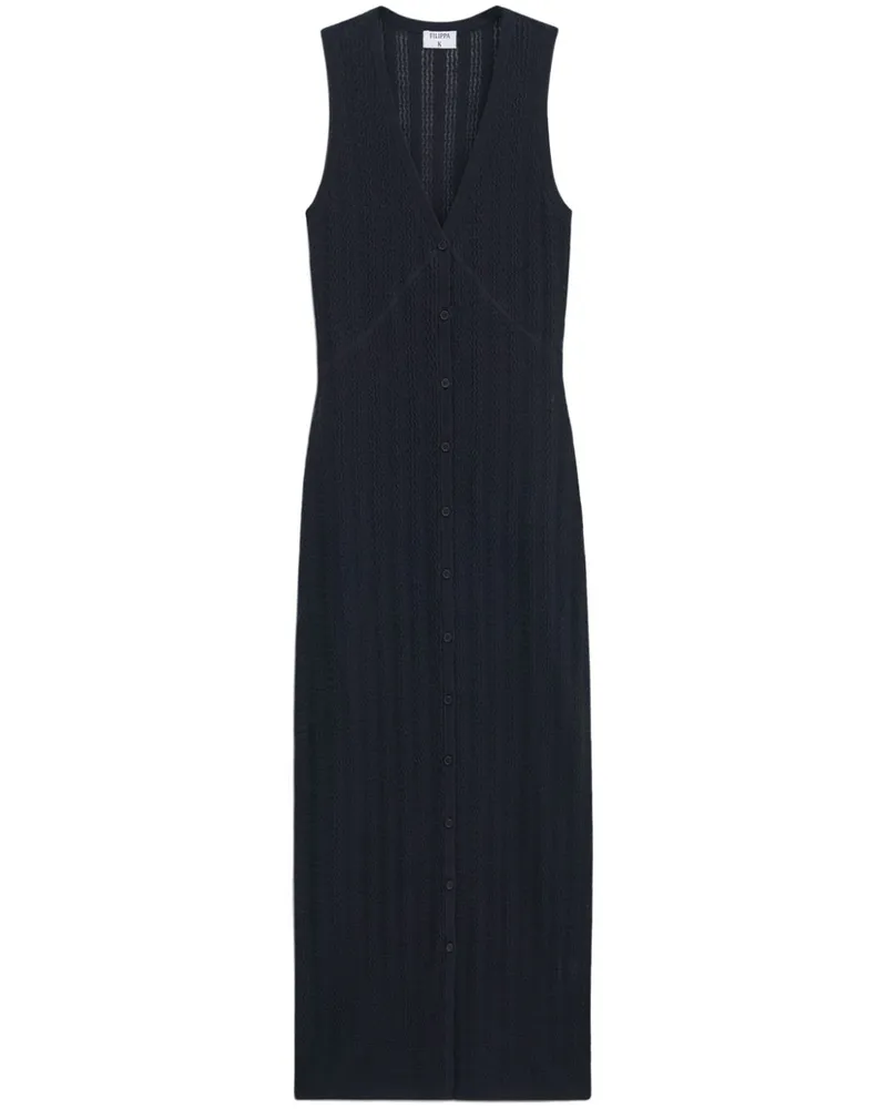 Filippa K Bio -Baumwoll -lange Kleid Black