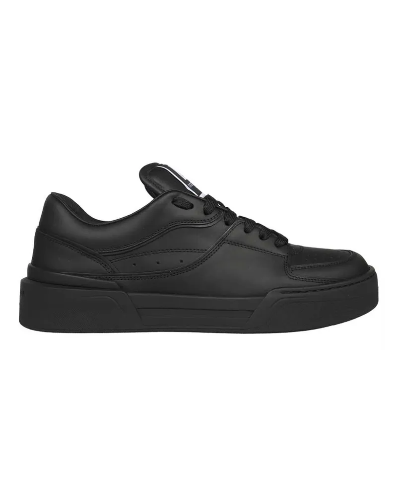 Dolce & Gabbana Leder -Sneaker Schwarz