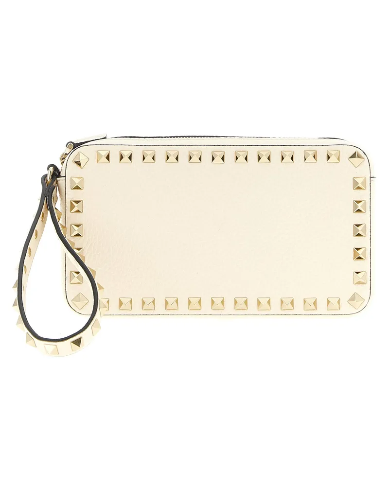 Valentino Garavani Valentino Garavani „Rockstud“ Clutch-Tasche White