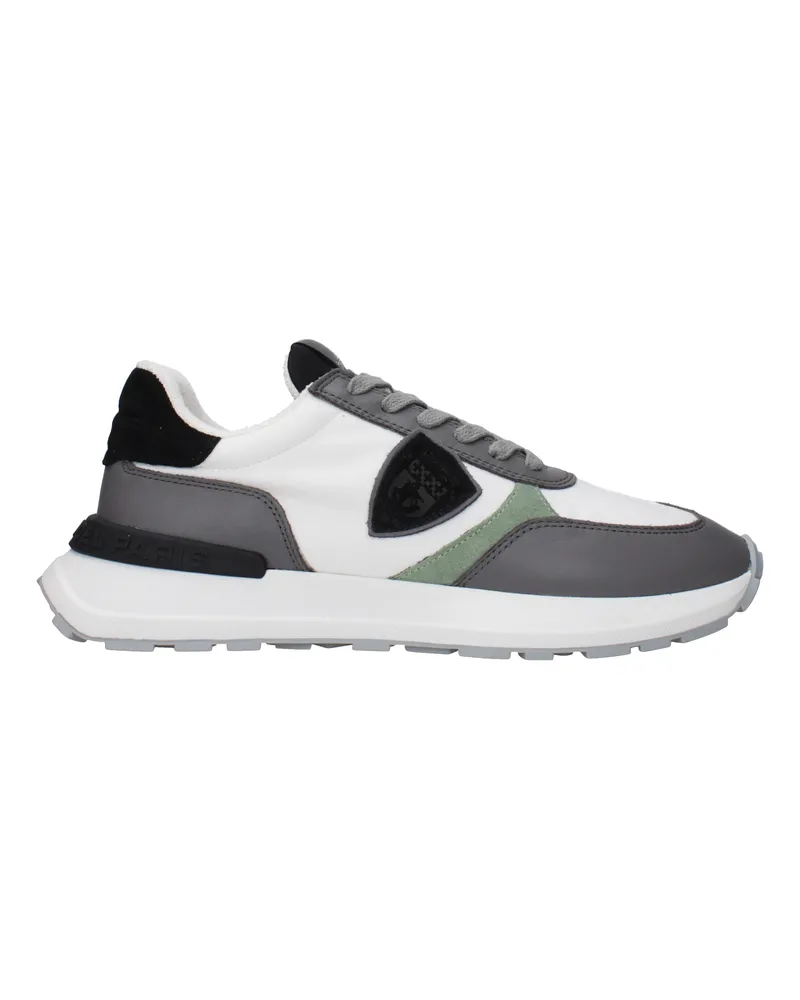 Philippe Model Sneakers Antibes Herrens Stoff Weiß/Grau -