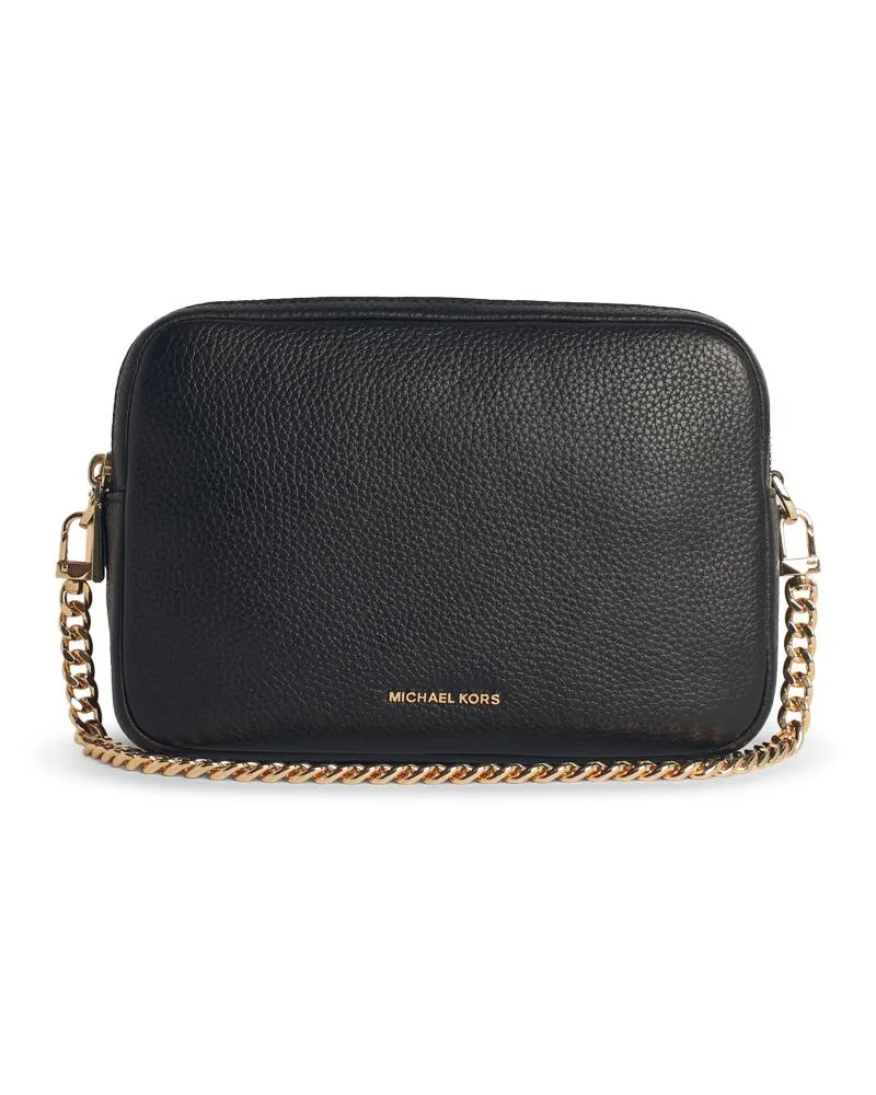 Michael Kors Brant' Black Lear Tasche Black