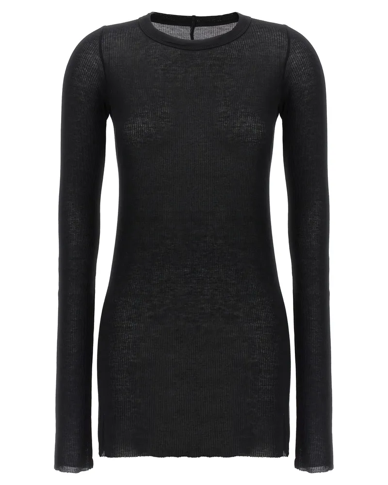 Rick Owens Rib Ls T' T-Shirt Black