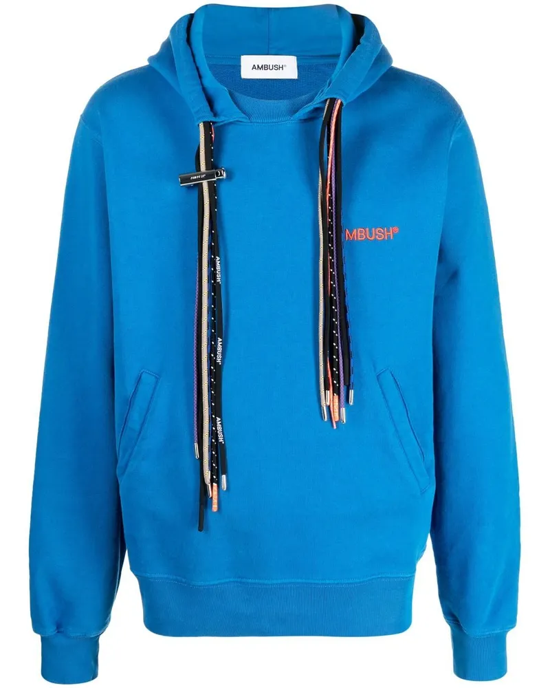 AMBUSH Hinterhalt Logo Baumwoll Hoodie Blue