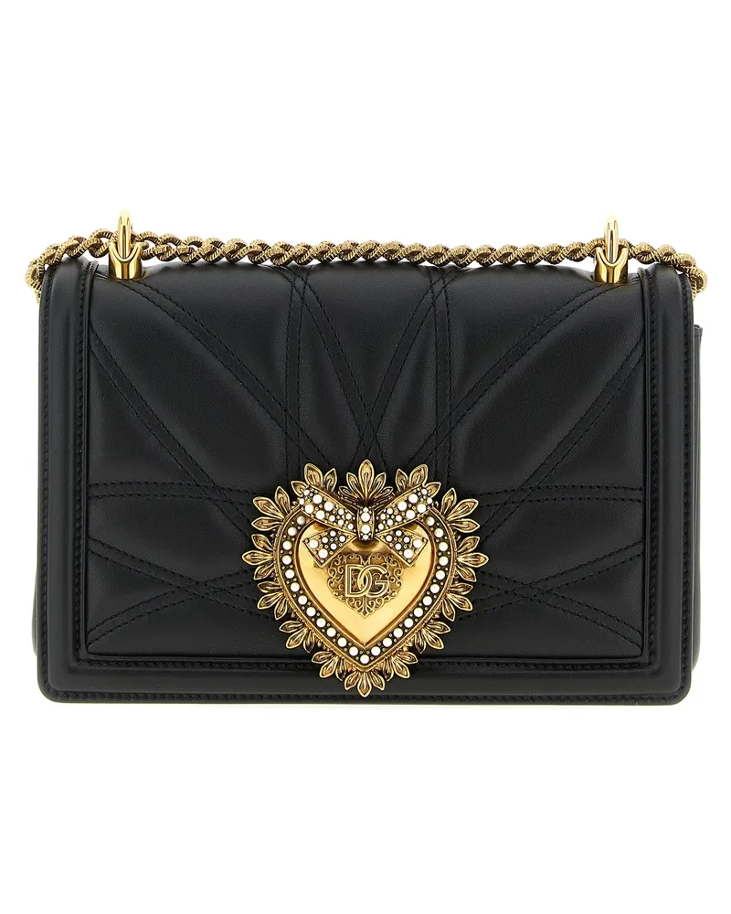 Dolce & Gabbana Mittelgroße Umhängetasche „Devotion Black