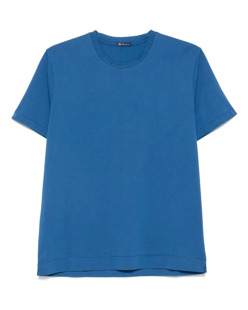 Finamore 1925 Baumwoll -T -Shirt Blue