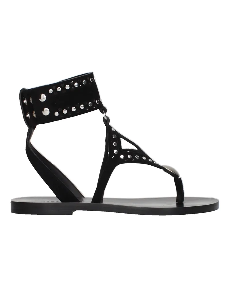Isabel Marant Edil Damens Flip-Flops aus schwarzem Wildleder -