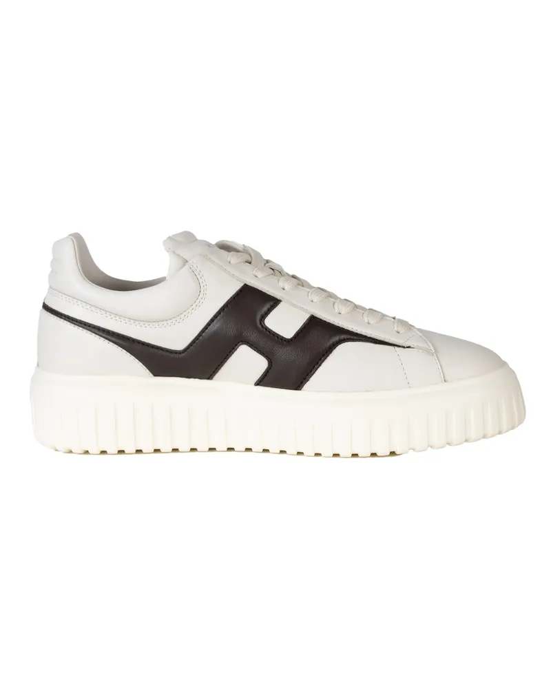 Hogan Sneakers H Stripes Bianca/Marrone B013+s616
