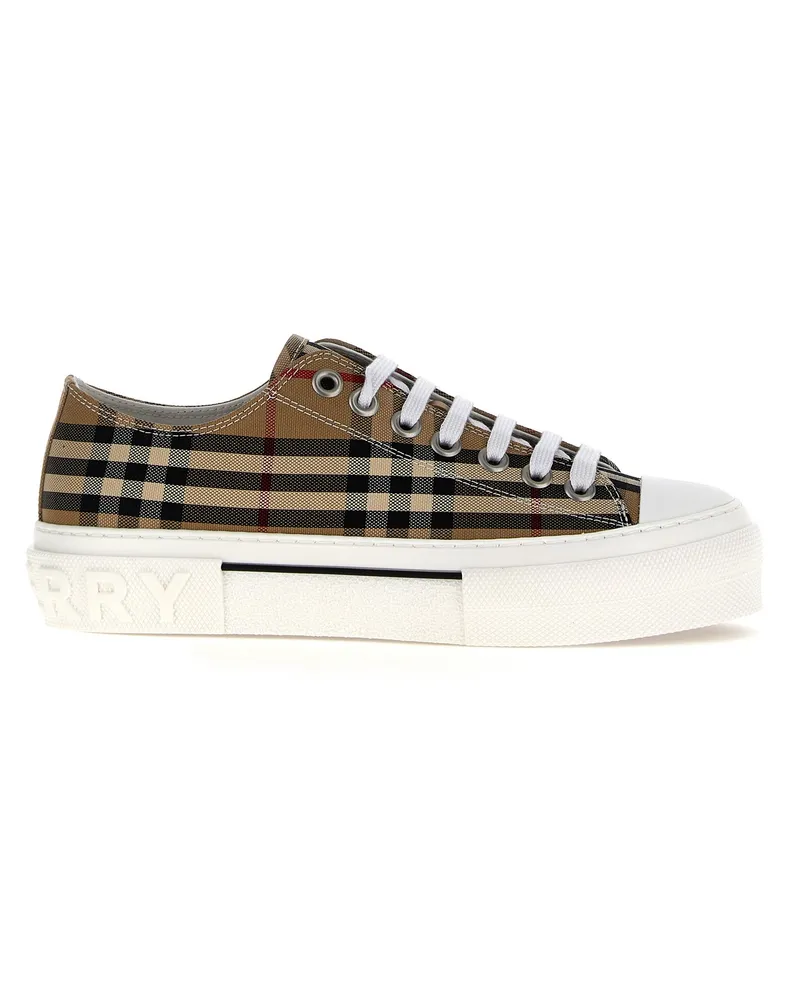 Burberry Check -Turnschuhe Beige