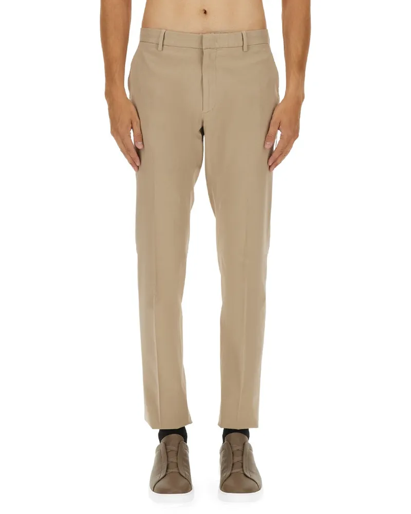 Ermenegildo Zegna Premium -Baumwollhosen Beige