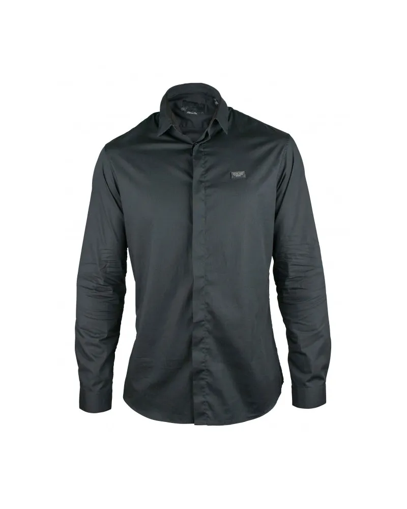 Philipp Plein Diamond Cut LS Ikonisches Hemd Black