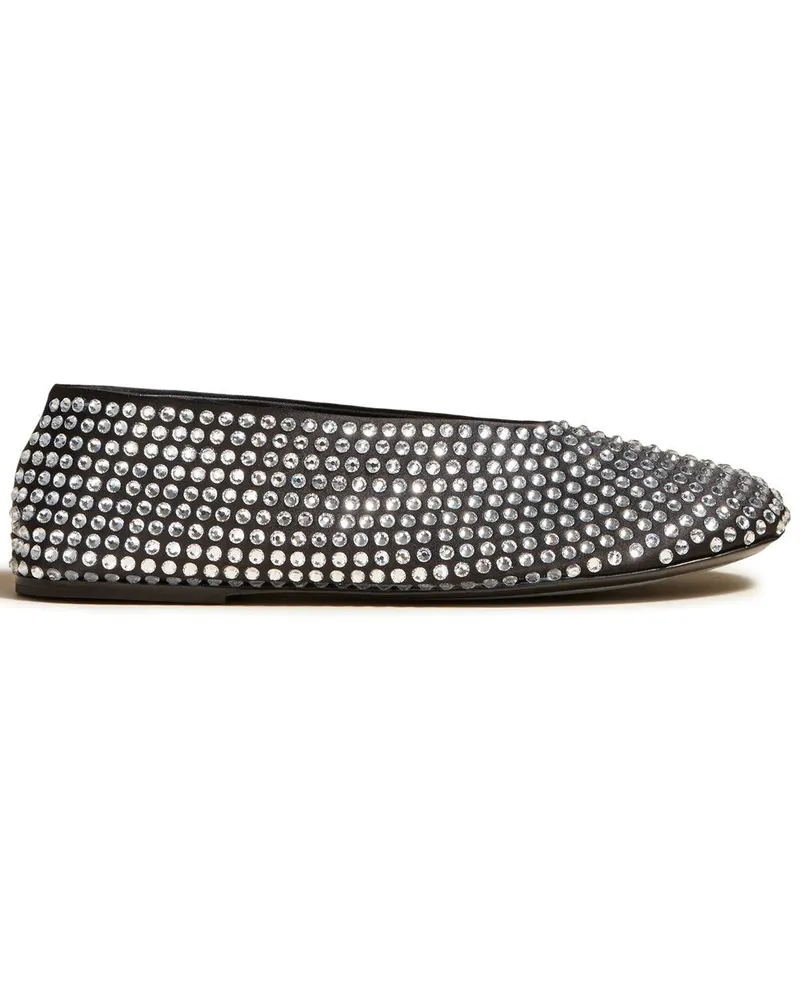 KHAITE Kristall -verzierte Ballette Black