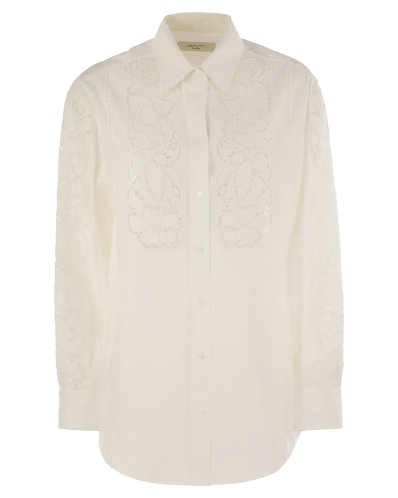 Weekend Max Mara Wochenende Max Mara Elmi besticktes weiches Popelhemd White
