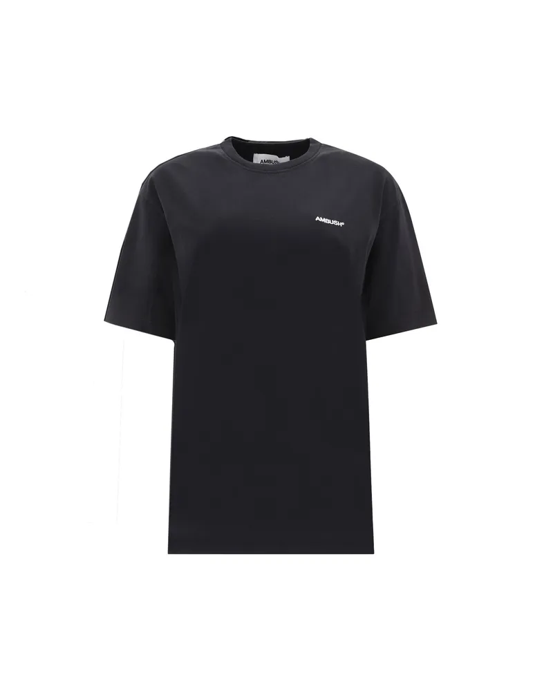 AMBUSH Hinterhalt Baumwolllogo T -Shirt Schwarz