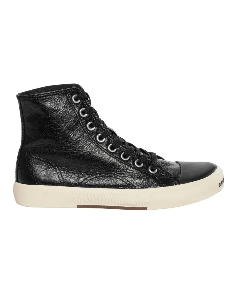 Balenciaga Paris Sneaker aus Leder Schwarz