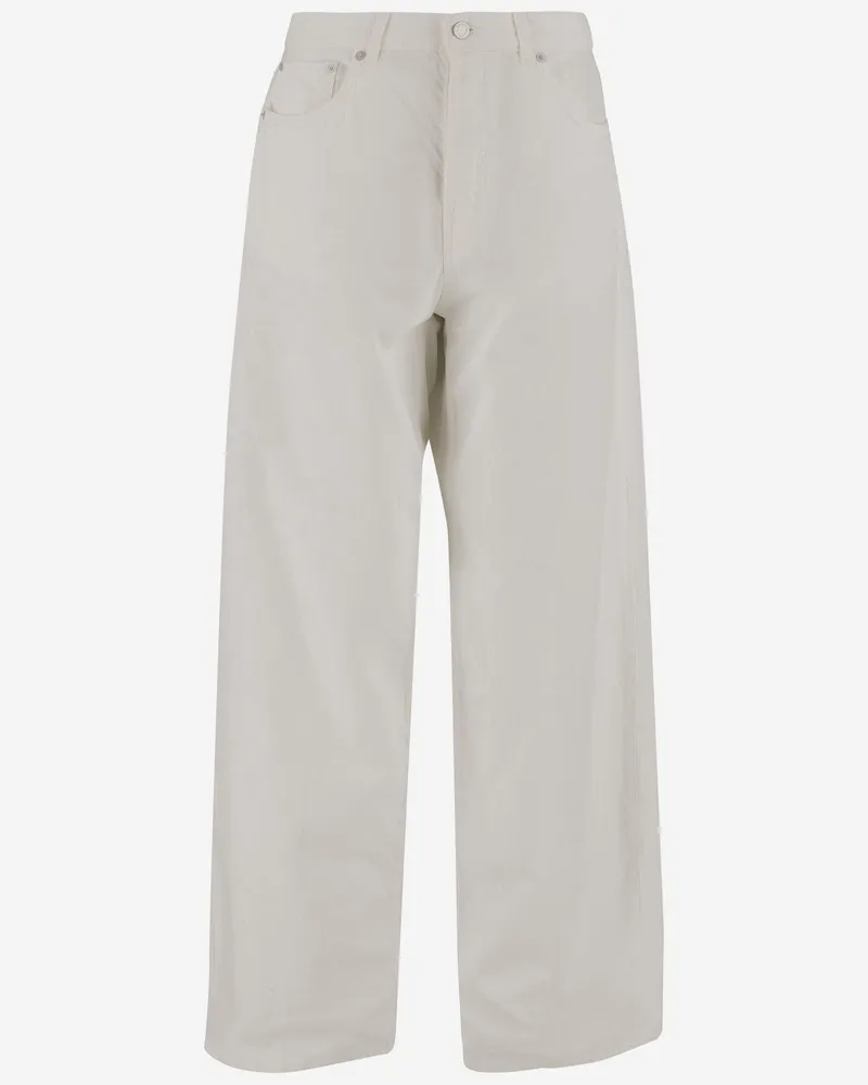 Haikure Baumwoll- und Leinenjeans White
